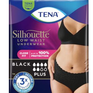 Majtki TENA Silhouette Plus Black L 10szt z niskim stanem